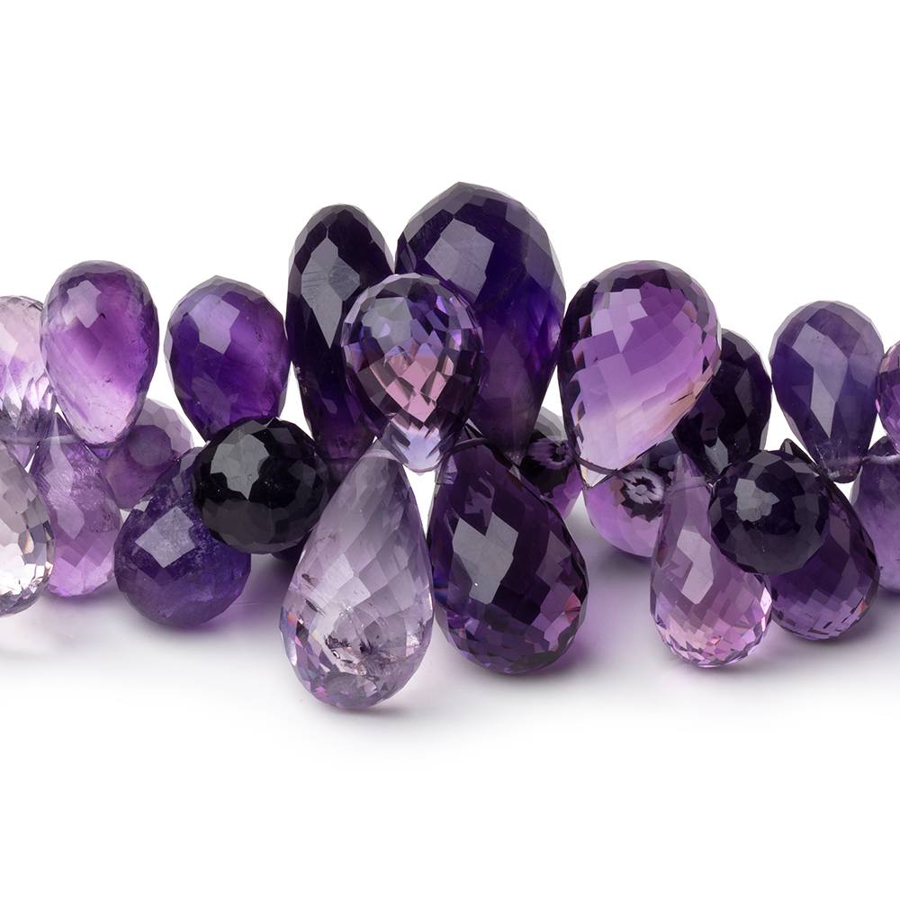 Chunky Faceted Dark Amethyst Beads