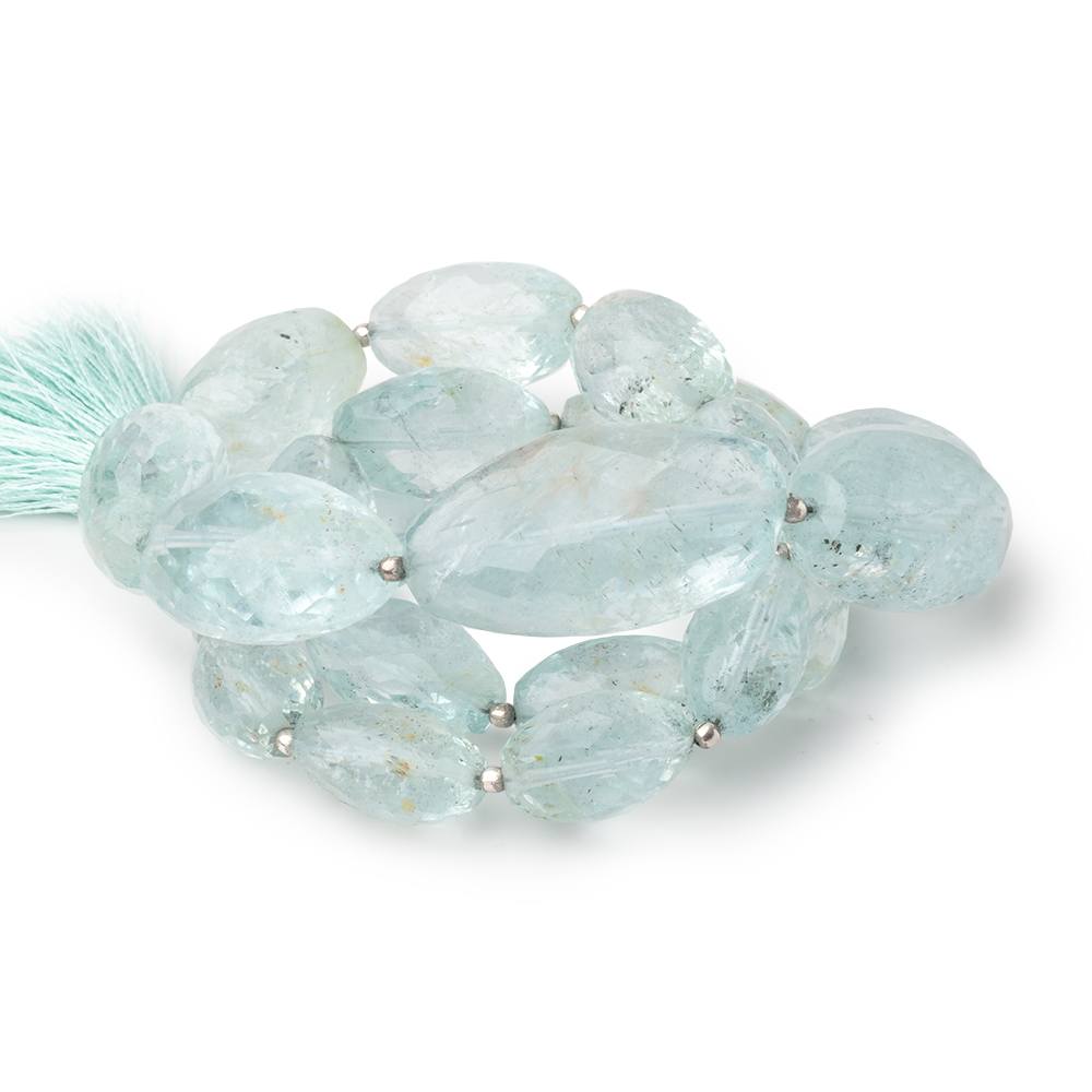 13x8-31x16mm Aquamarine Faceted Nugget Beads 18 inch 23 pieces AA - Beadsofcambay.com product image