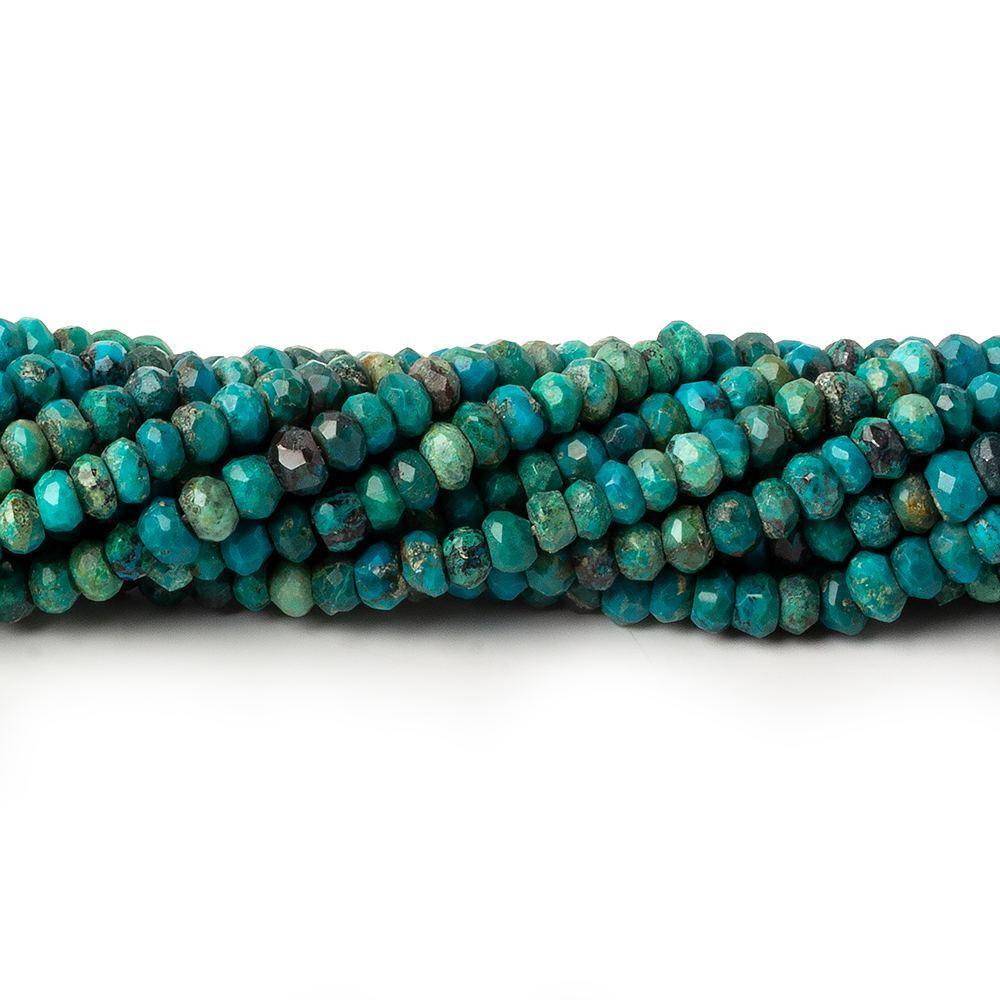 3.5mm Chrysocolla Faceted Rondelle Beads 13 inch 105 pieces