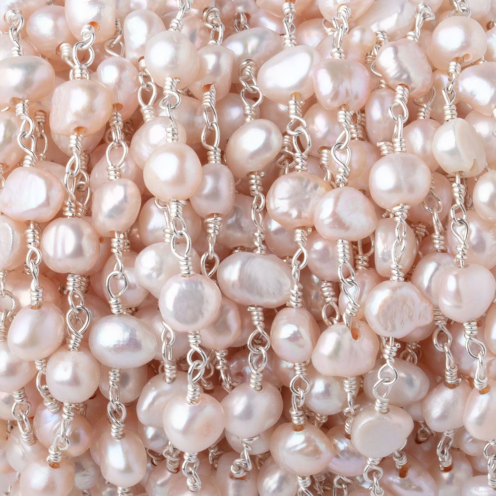 9.5-10.5mm Tri-Color Off Round Large Hole Freshwater Pearls 8 inch 22