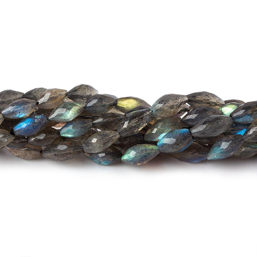 Labradorite 5x8mm Faceted Rondelle Beads - 8 inch strand