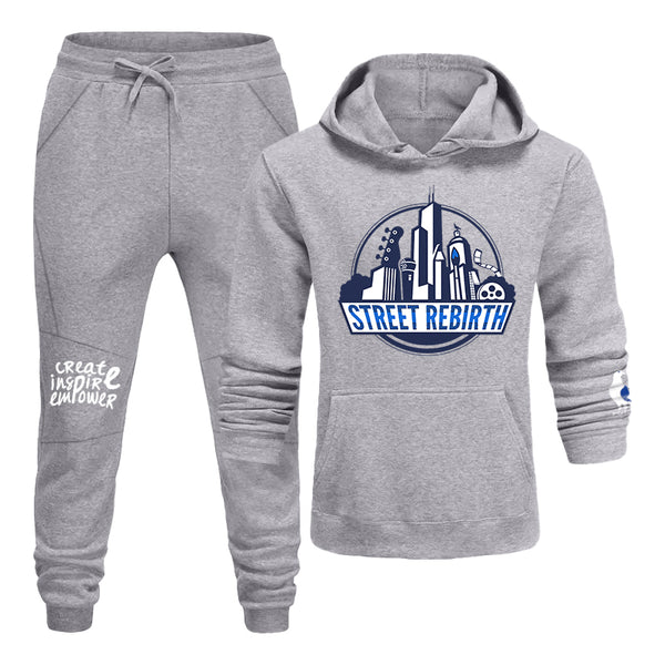 GREY HOODIE - STREET REBIRTH SIGNATURE BRAND - MIX AND MATCH YOUR TOP ...