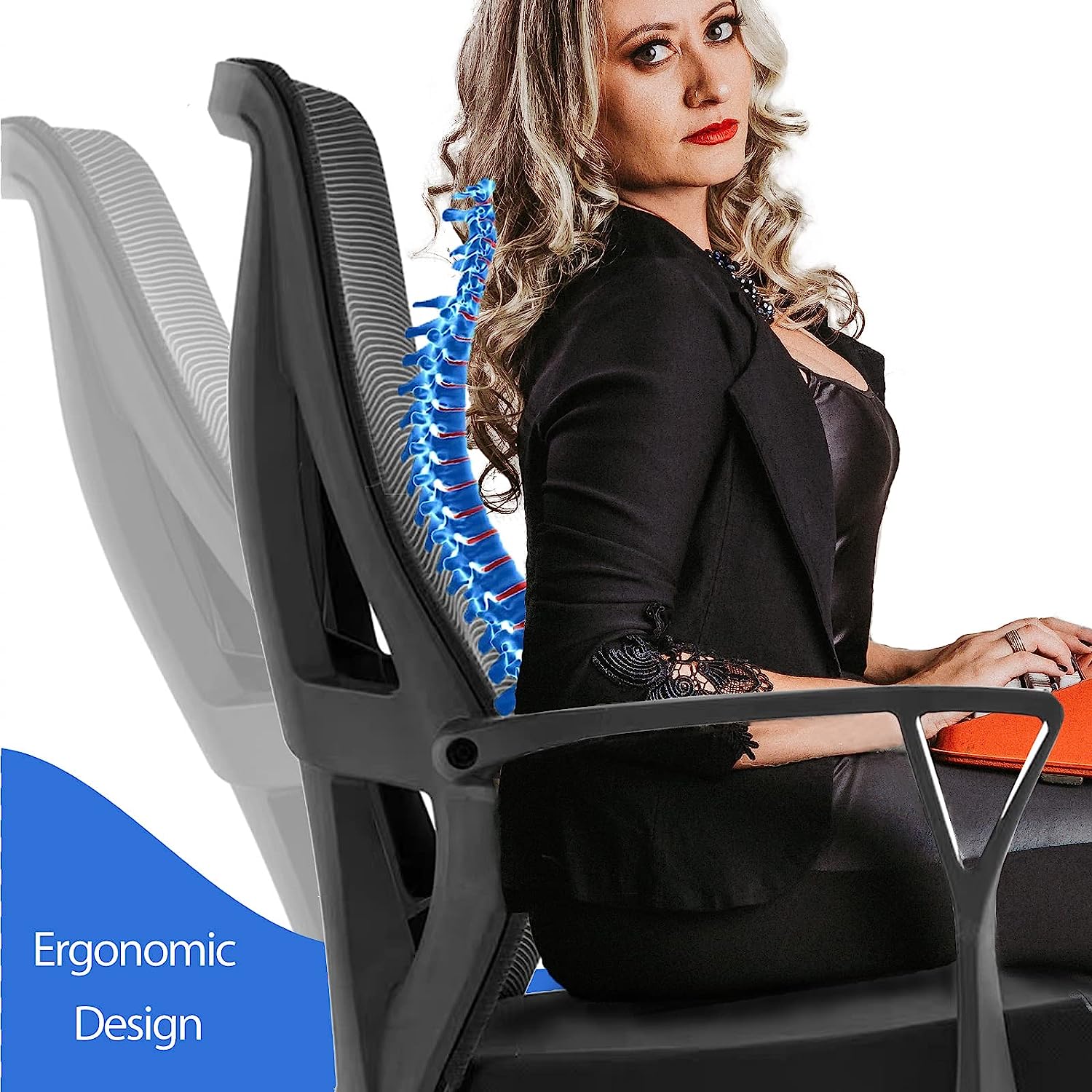 VOFFOV® Computer Chair Swivel Task Chair with Lumbar Support