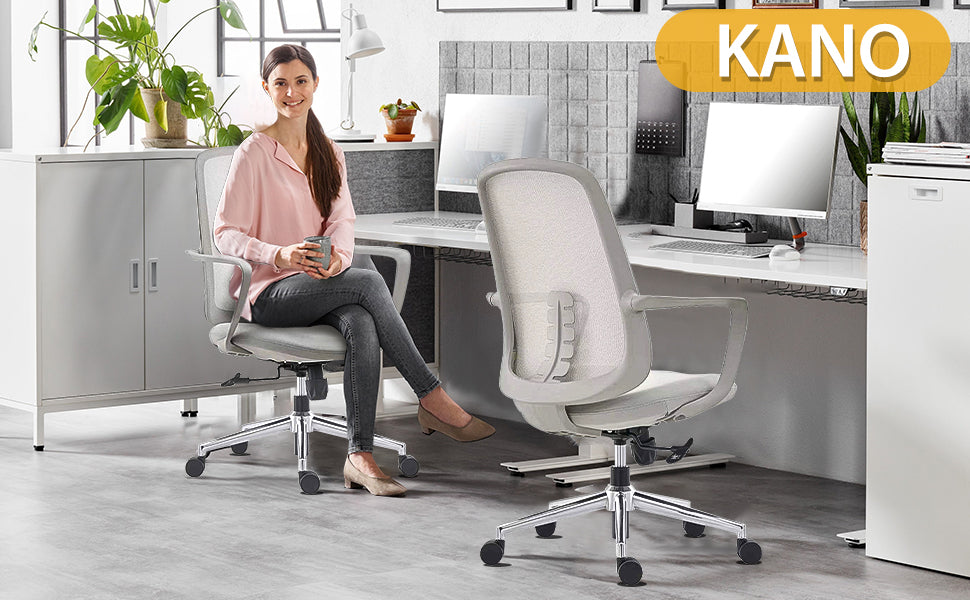 VOFFOV® Executive Desk Chair with Armrest & Lumbar Support