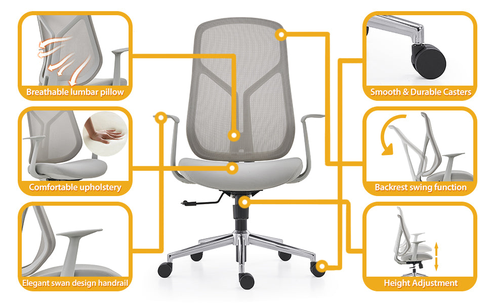 VOFFOV® Ergonomic Chair Big And Tall Office Chair