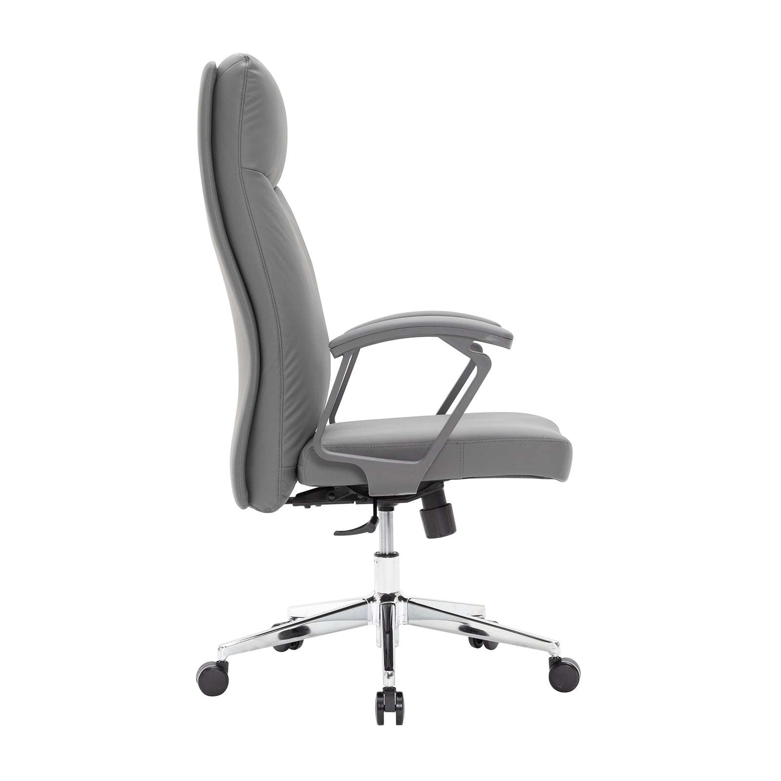 VOFFOV® High-Back Leather Executive Swivel Office Chair with Padded Arms