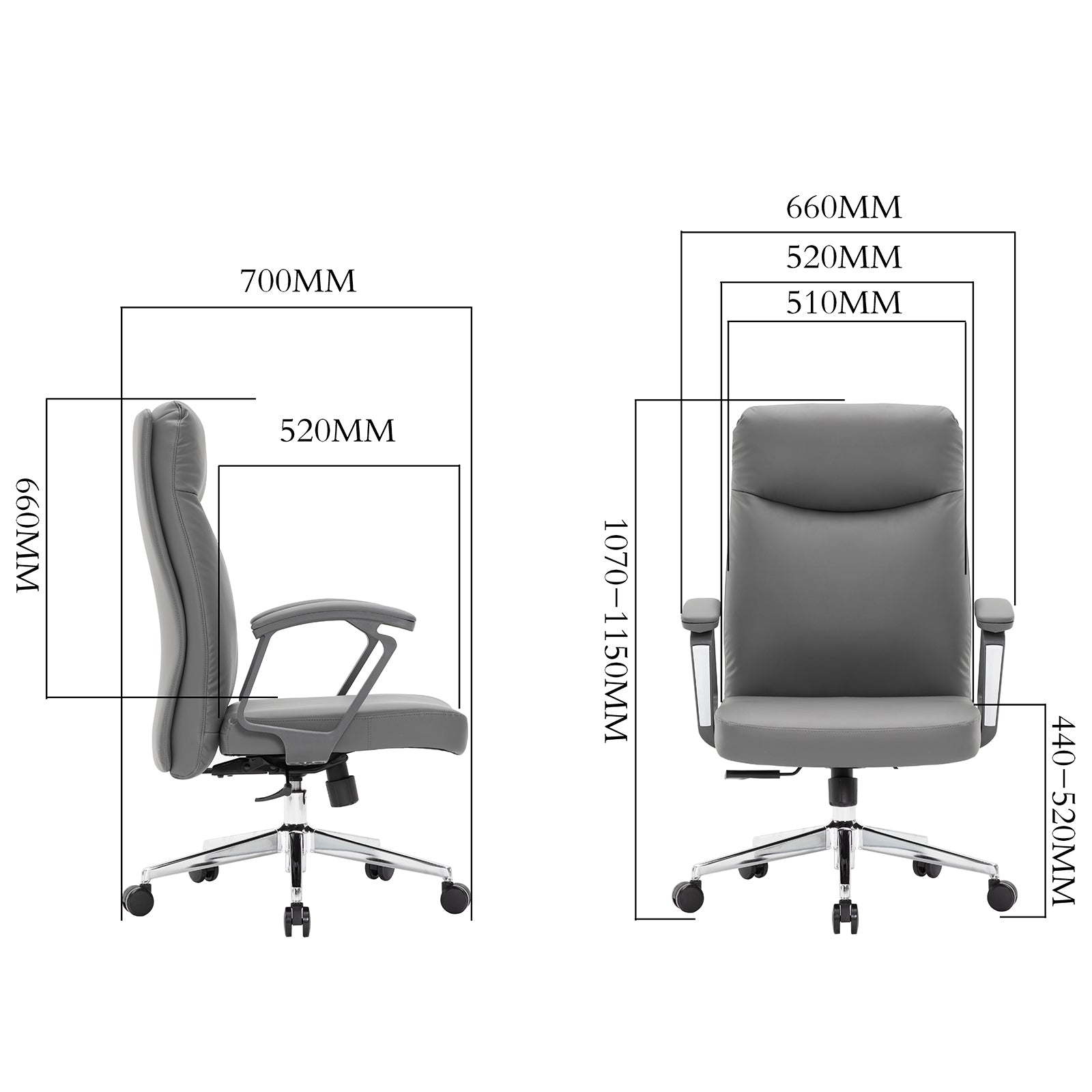 VOFFOV® Modern Ergonomic Executive Office Chair with Lumbar Support