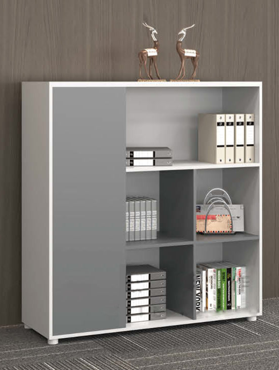 VOFFOV® Lateral Filing Cabinet with Open Shelves White