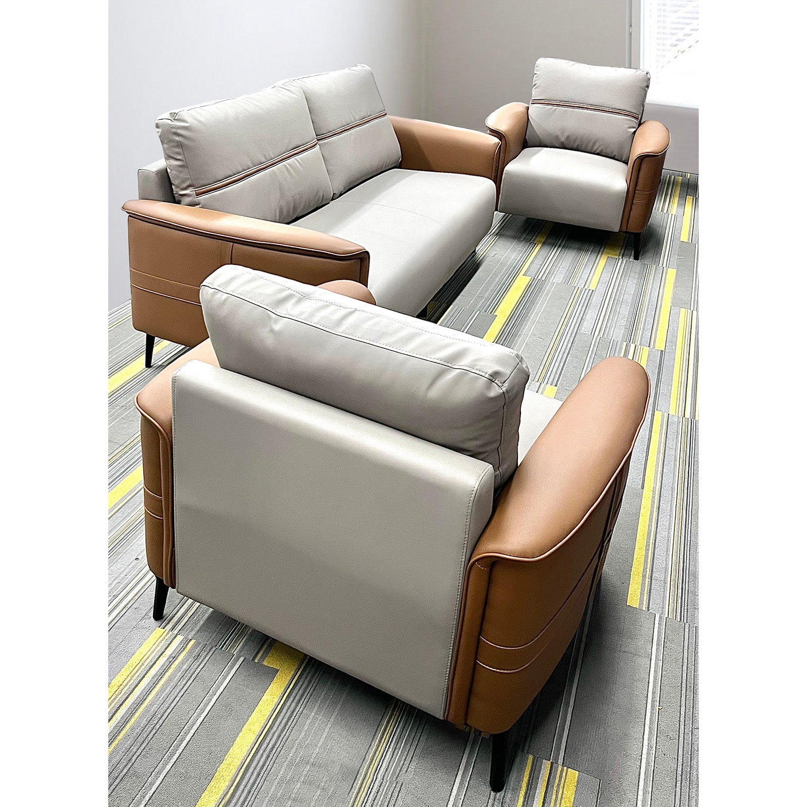 VOFFOV® Sofa Set Beige Coffee