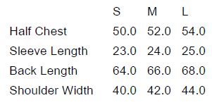 Jackman Gelau Size Chart