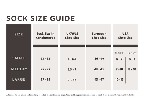 Us Socks Size Chart