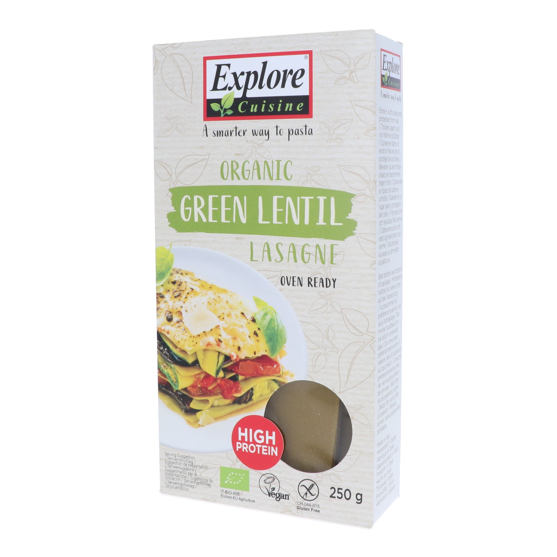 Green lentil lasagna sheets, 250 g – Ruohonjuuri