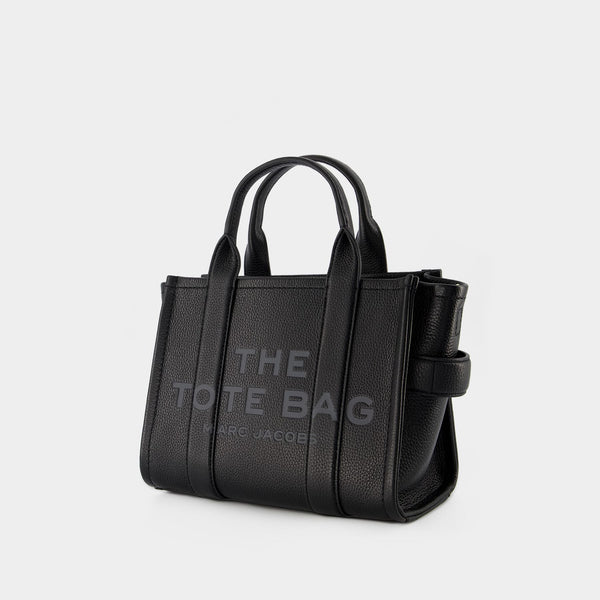 Marc Jacobs The Leather Small Tote Bag in Black | REVOLVE