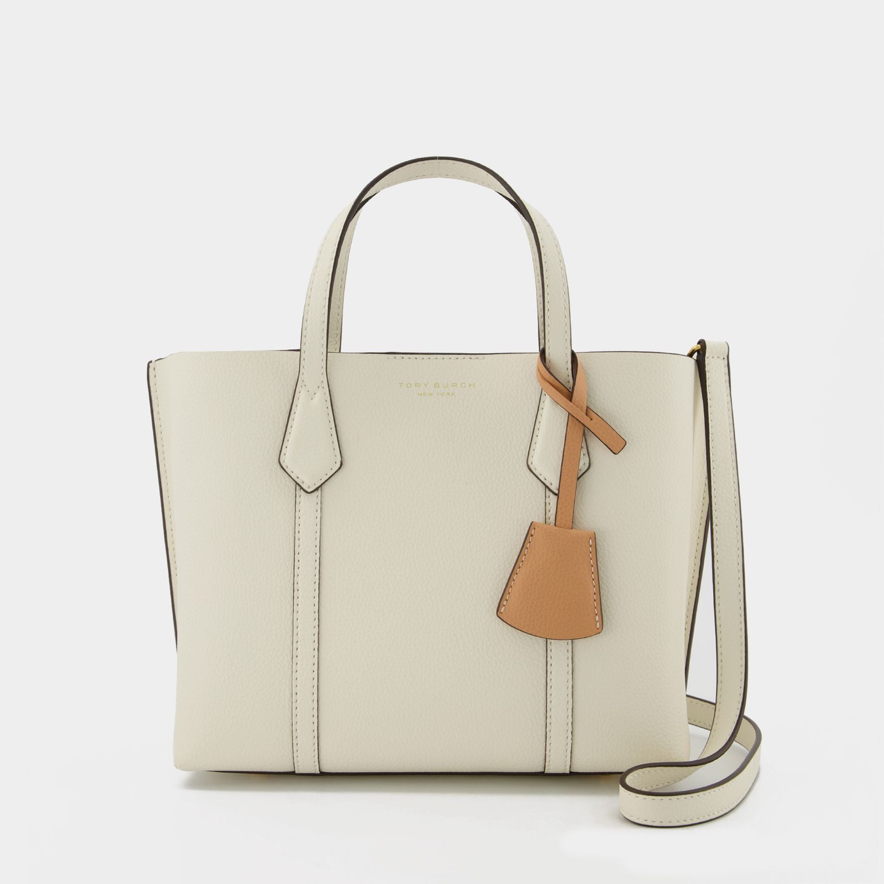 Perry Small Tote Bag - Tory Burch - New Ivory - Leather