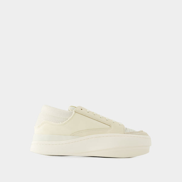 Linoleum Basic Laced Up Trainers - Clay White