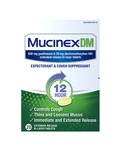 Mucinex DM 12 Hour Extended Release Bi-Layer Tablets| Mucinex USA