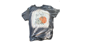 Bleached Tee - Give Thanks pumpkin