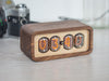 wood desk clock