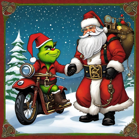 santa and the biker grinch