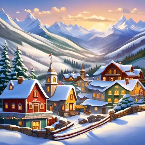 snow capped village