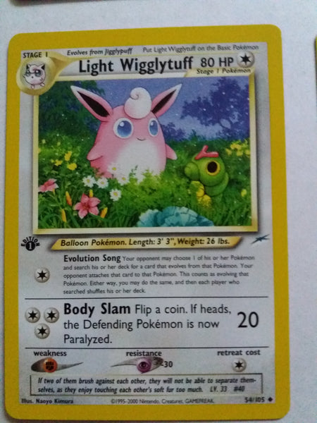 54/105 Light Wigglytuff “Neo Destiny” Nr. Mint - Mint