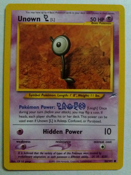 87/105 Unown S 1st Edition “Neo Destiny” Nr. Mint - Mint – PokemonCardShop