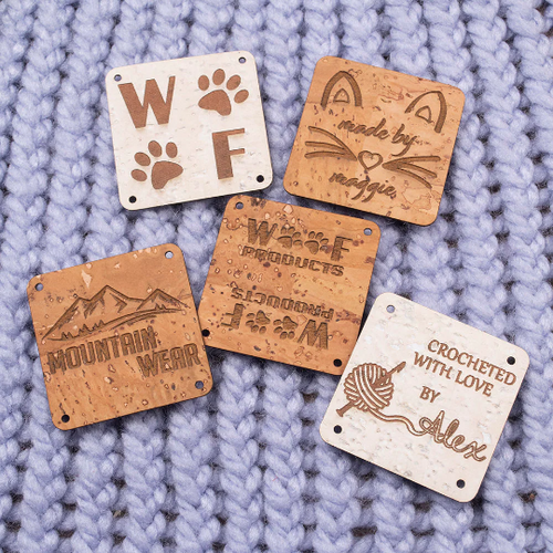 Handmade with Love cork fabric labels – National Etching