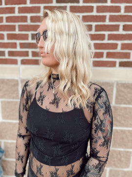 Lace Top, Black