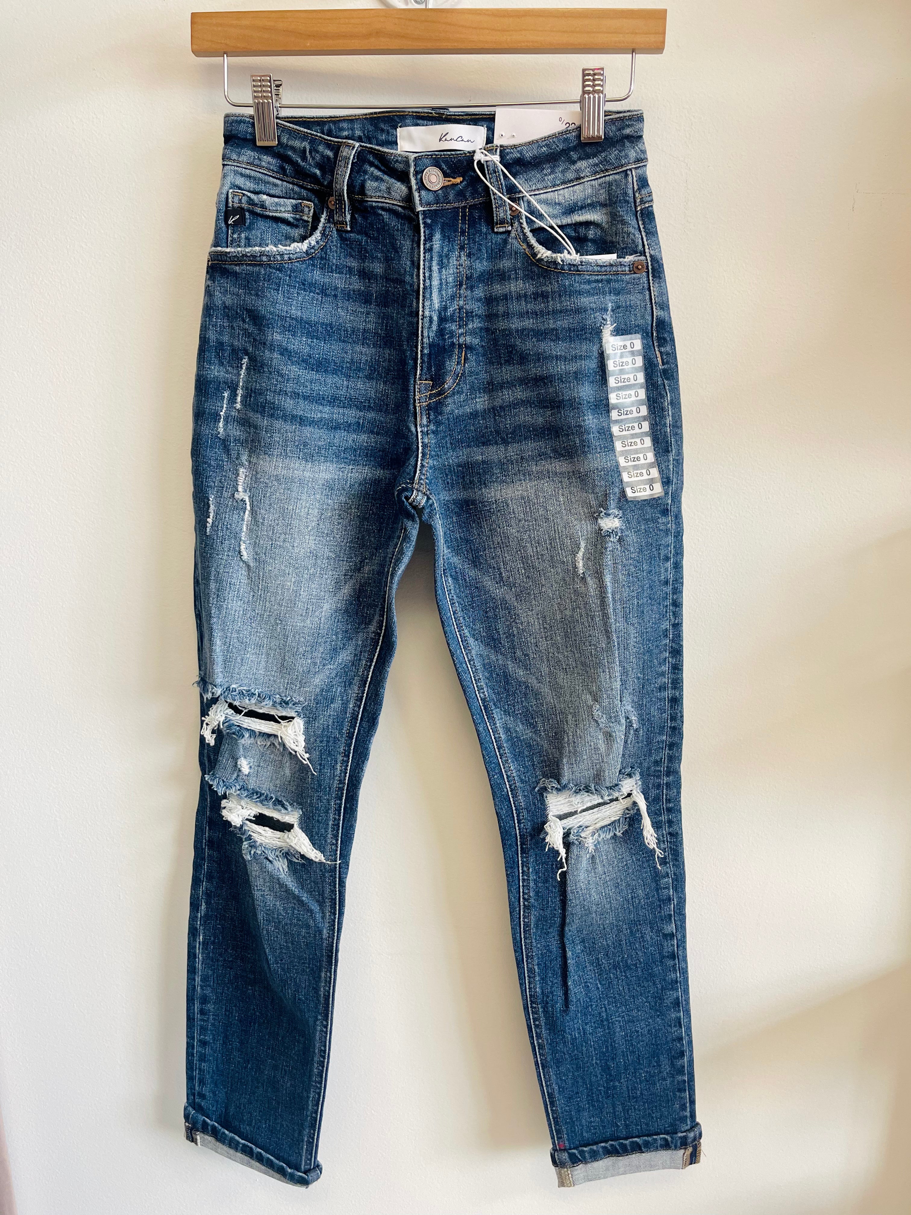 Rosie High-Rise Distressed Mom Jean
