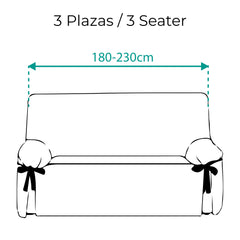 cubre sofá con lazos 3 plazas