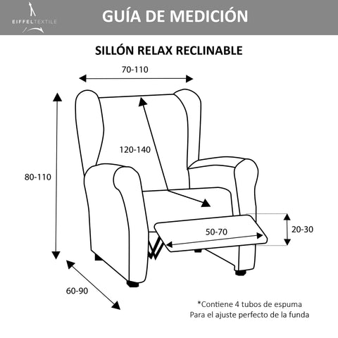 Guía de medición sillón relax