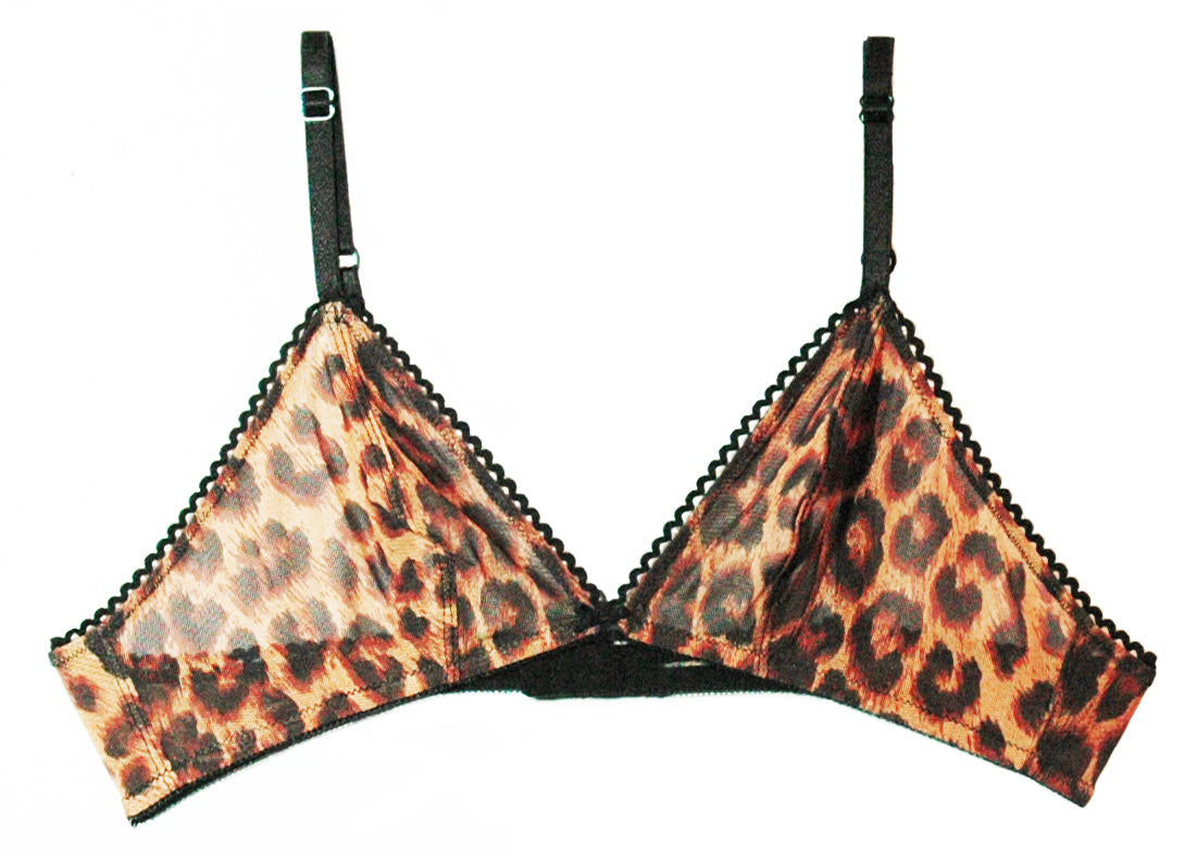 Leopard Print Bralette  Designer Lingerie Australian Made by Hopeless –  Hopeless Lingerie