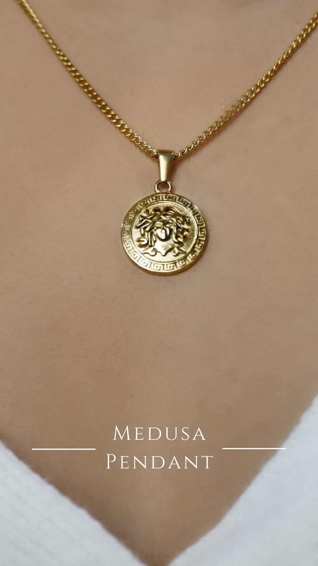 small medusa necklace