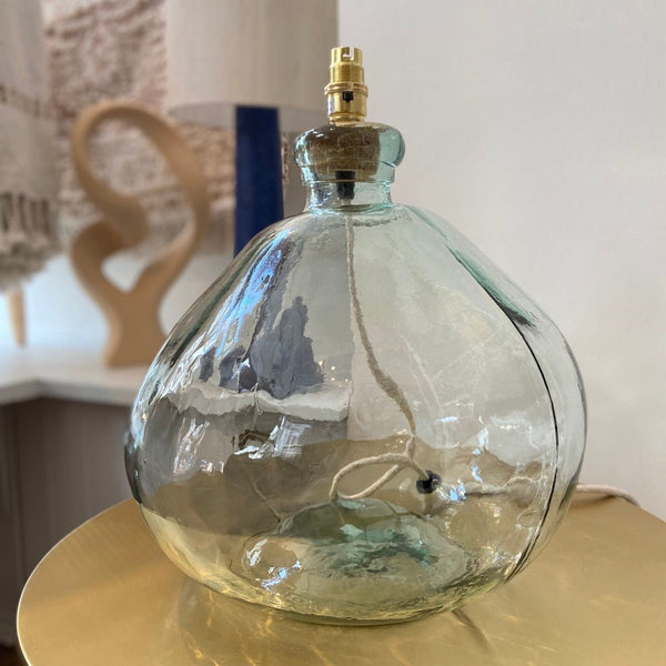 Recycled Glass Bottle Lamp Base, Large