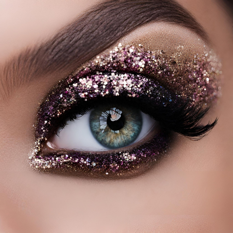 Glitter eyeshadow look