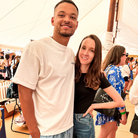 Steven Bartlett and Daisy at Fearne Cotton's Happy Place Festival in Chiswick