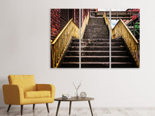Lade das Bild in den Galerie-Viewer, Leinwandbild 3-teilig Fabrik-Treppe
