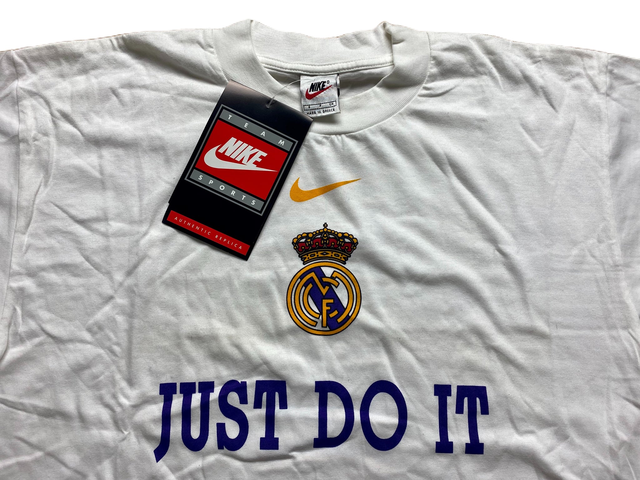 Estadísticas Regenerador cooperar Nueva con etiquetas! Camiseta Real Madrid Baloncesto Nike Vintage - X –  StarterVintage