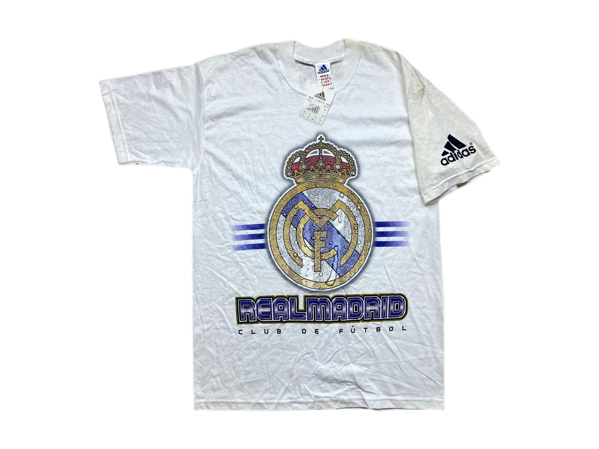 derivación Tren Más allá Nueva con etiquetas! Camiseta Real Madrid Adidas Vintage - S/M –  StarterVintage