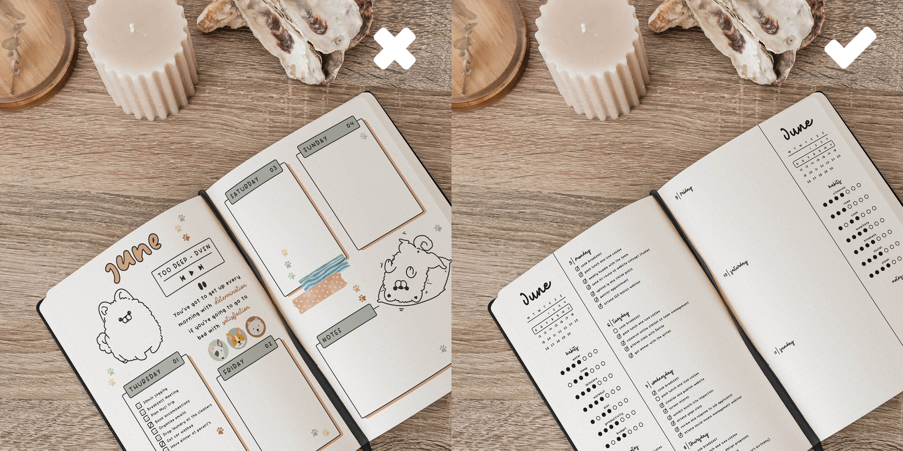 Free Cosy Woodland Printable Bullet Journal Kit - String and Space