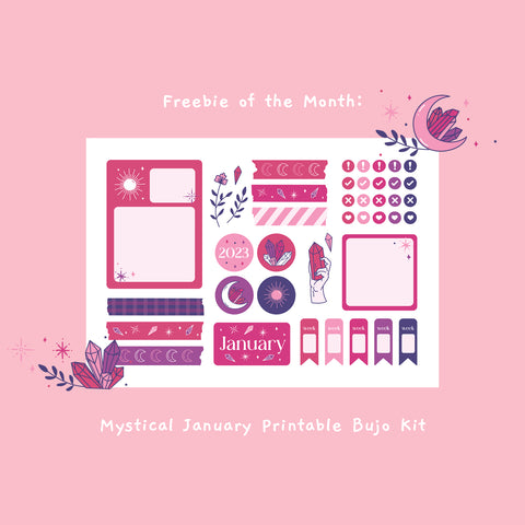 Freebie of the Month - January Free Printable Calendar and Sticker Pac -  String and Space