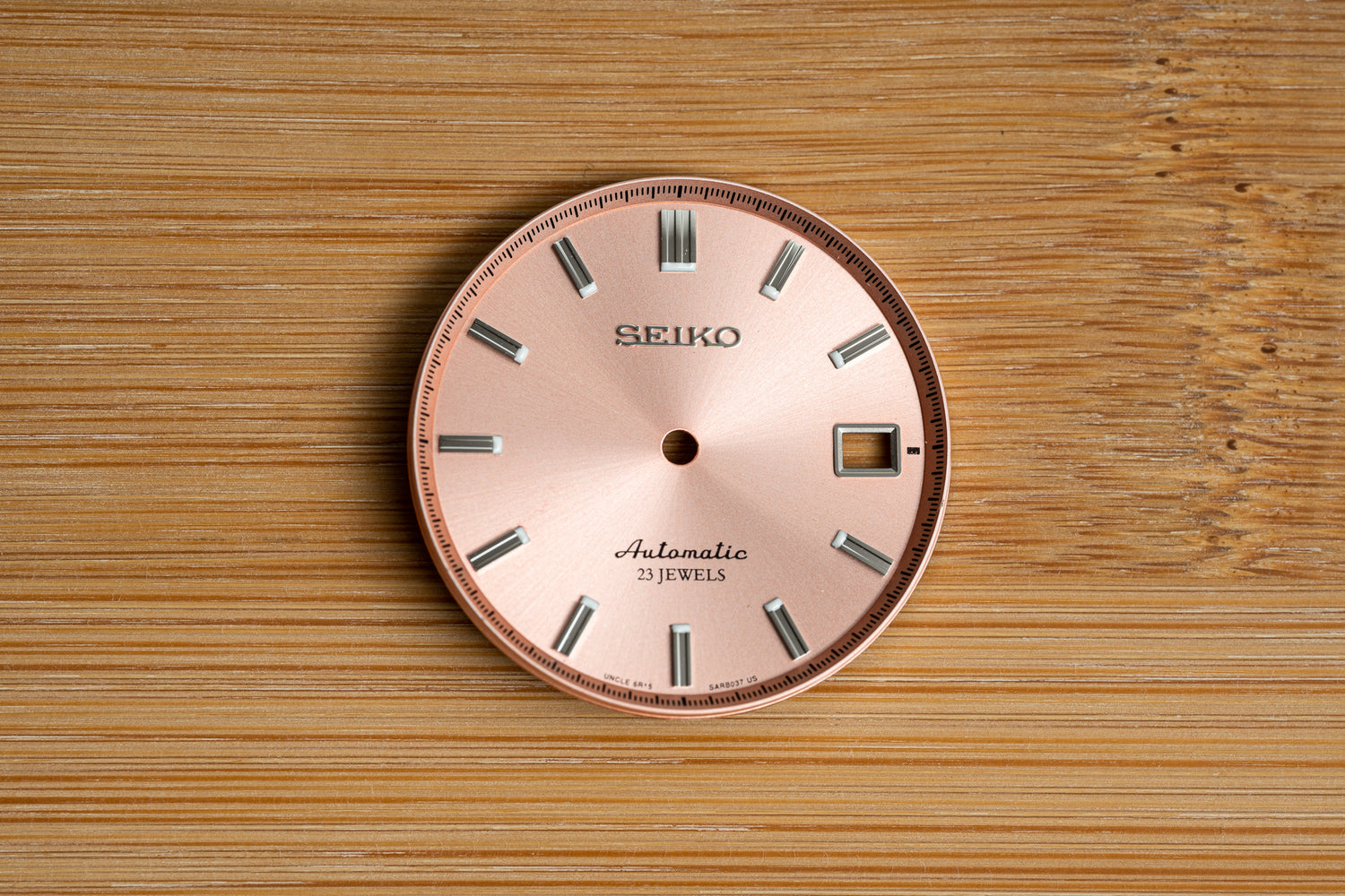 Uncle Seiko Modded Salmon Dial (SARB037) for the SARB035 – Uncle Straps