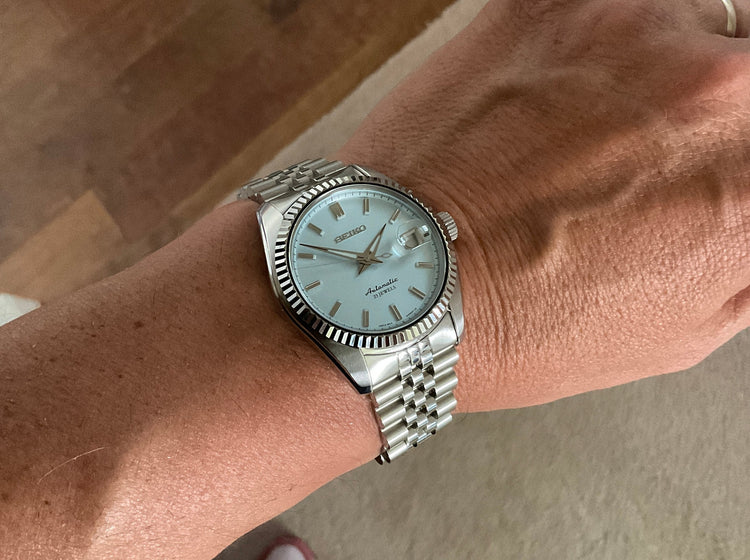 Uncle Seiko Modded Ice Blue SARB035 – Uncle Straps