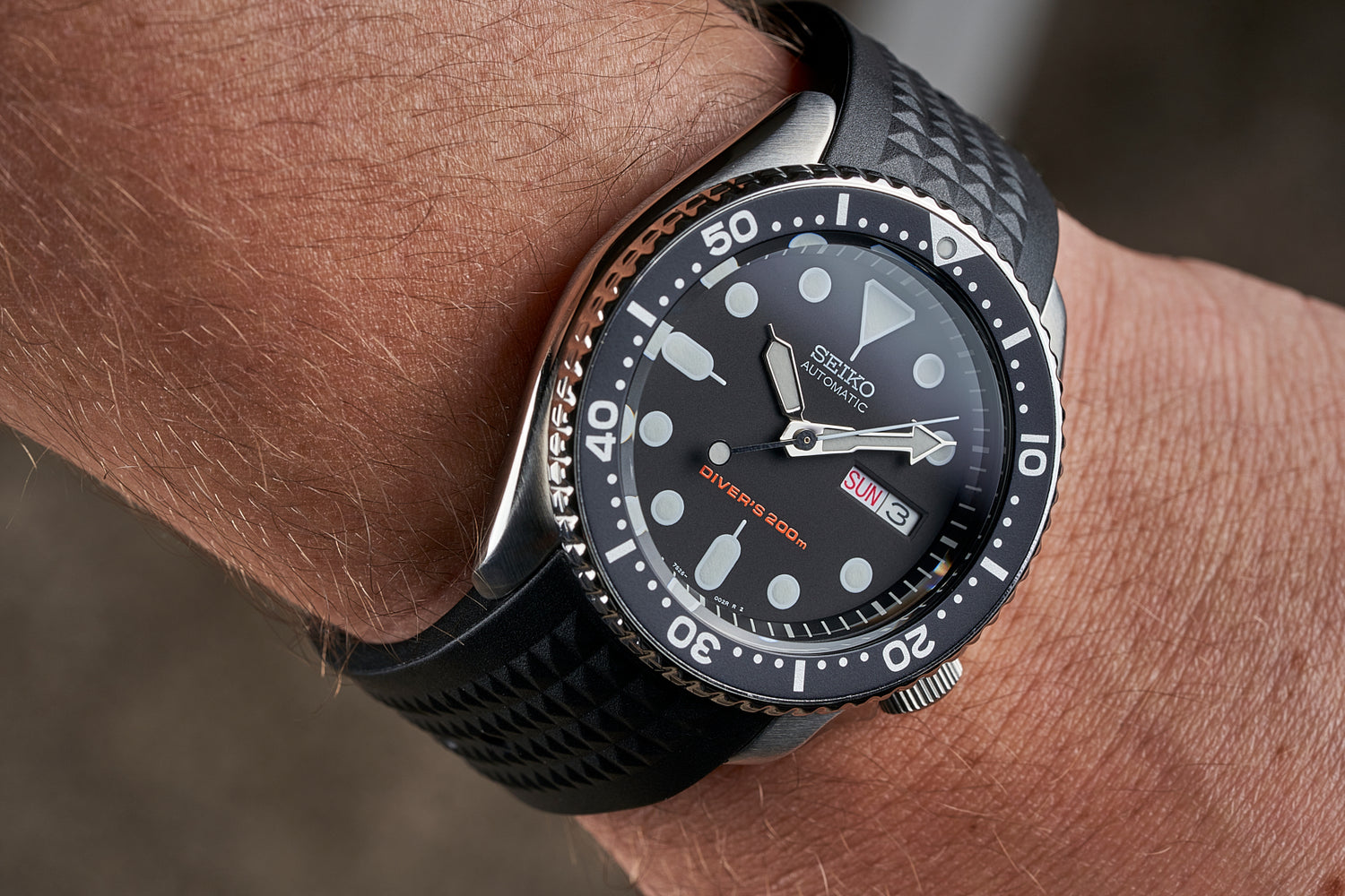 Top 60+ imagen seiko skx waffle strap