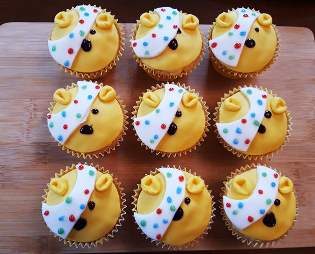 Yummy Pudsey Bear Cupcakes – Whitworths Sugar