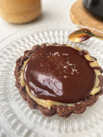 chocolate tart with dulce de leche