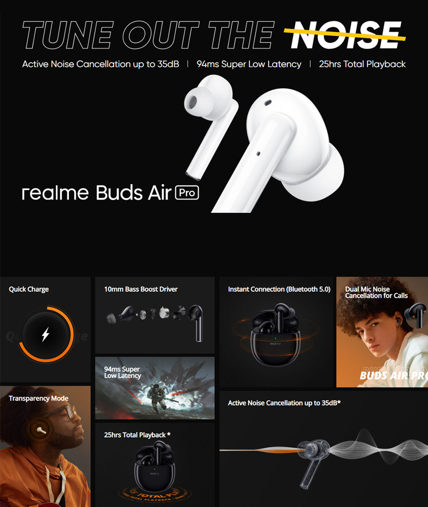 realme Buds Air Pro Active Noise Cancellation Enabled Bluetooth