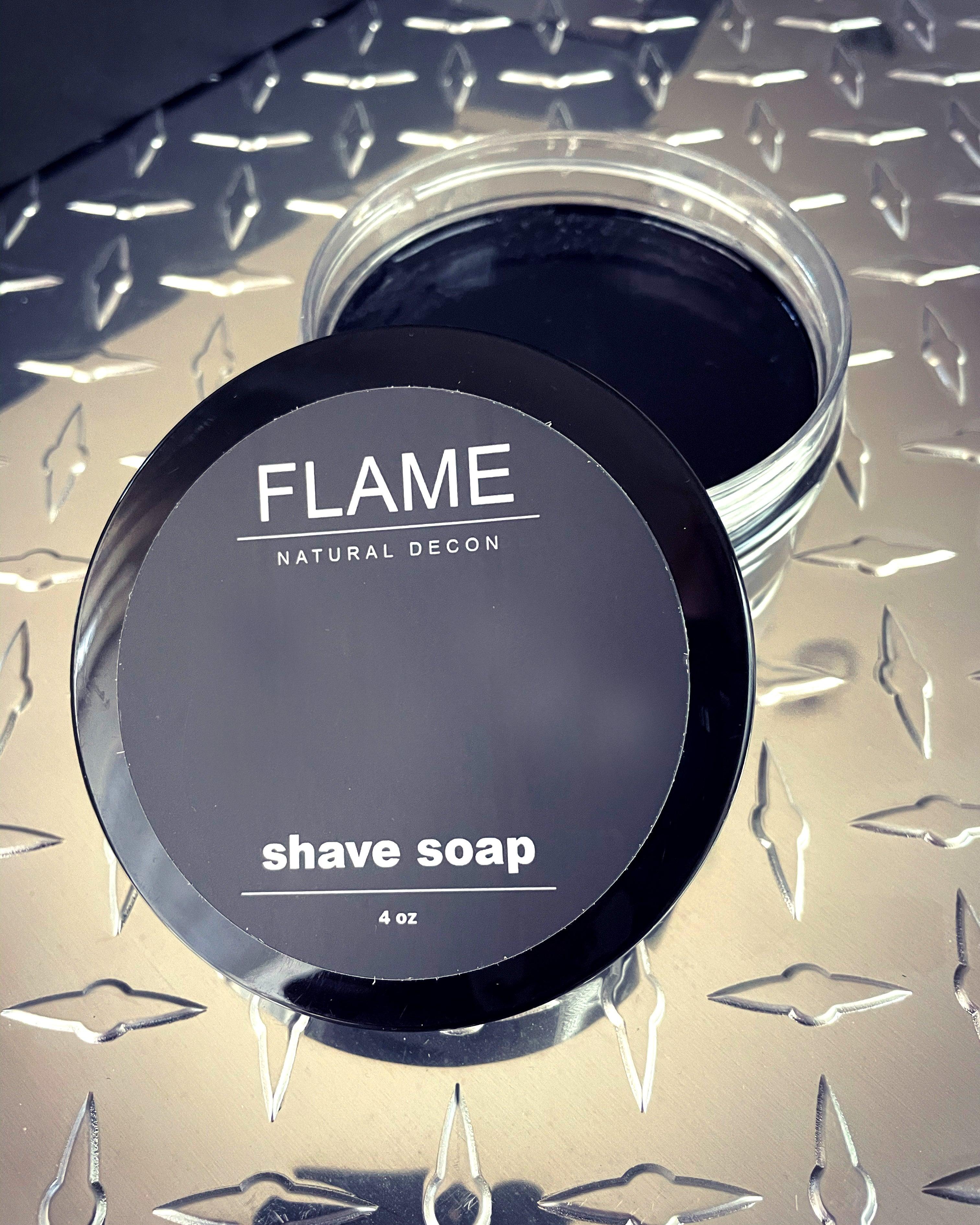 FLAME Natural Decon Shave Soap
