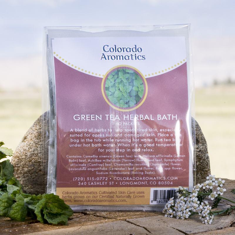 Bain aux herbes au thé vert de Colorado Aromatics