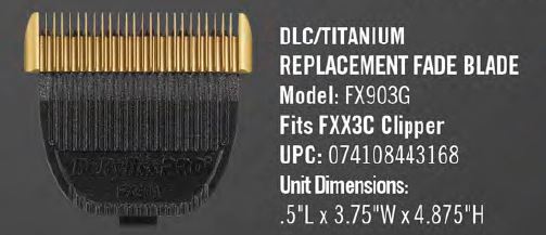 BaBylissPRO Lame de rechange DLC/Titanium pour tondeuse X3